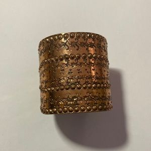 Copper colored cuff bracelet